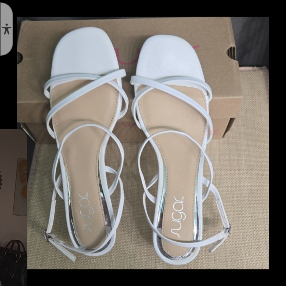 White Heels with Sleek Strappy Design